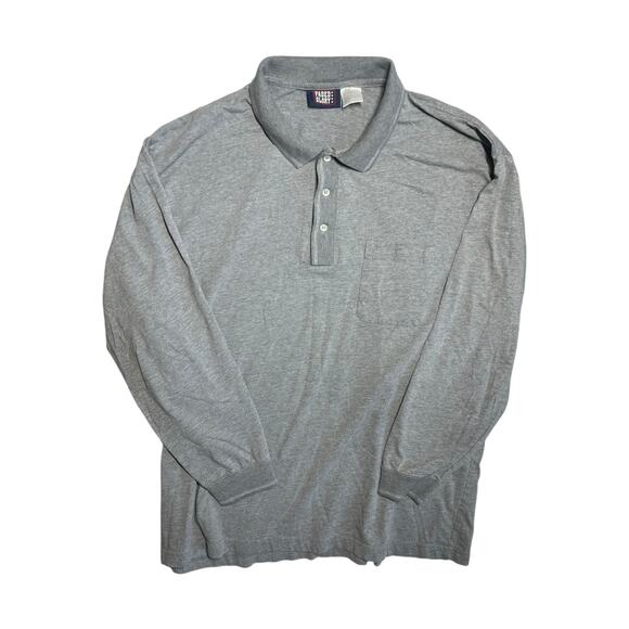 Faded Glory Men’s XXL Gray Long Sleeve Polo Shirt - Picture 1 of 3